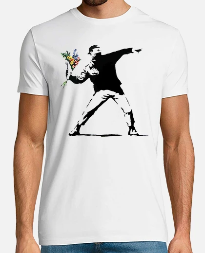 OM3® Love Stencil Banksy T-Shirt - Uomo - R-Love-UTION Urban Street Art Revolution - S - 5XL, XL OM3® Love Stencil Banksy T-Shirt - Uomo - R-Love-UTION Urban Street Art Revolution - S - 5XL, XL