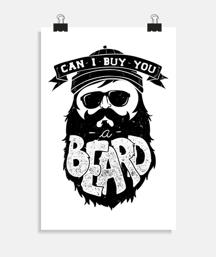 Poster barba beard umorismo divertente