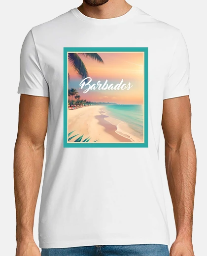 T-shirt barbados palme-spiaggia-2 000021