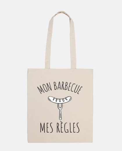 Bag barbecue my rules humor barbecue gift