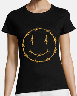 barbed wire emoticon smile