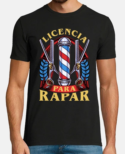 Playera Barbero Licencia para Rapar Barbería