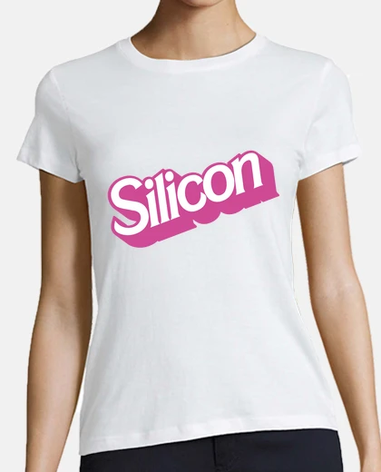 Tee-shirt barbie - silicone - femme, manches courtes, blanc, qualité premium