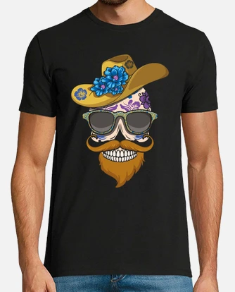 Tee shirt barbu dia de los muertos papa papa tostadora