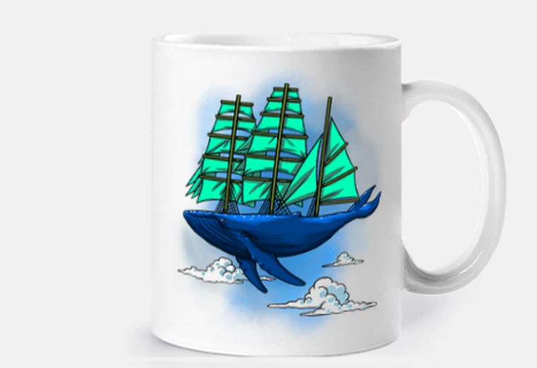 Tazza barca balena