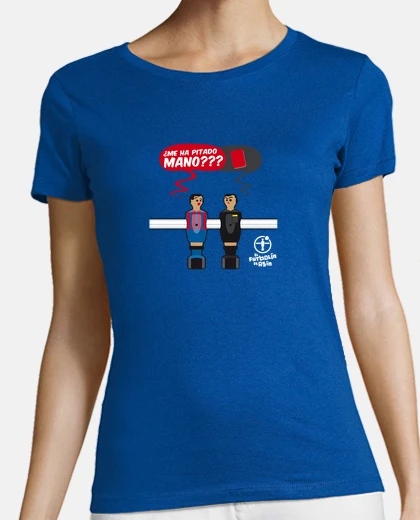 T-shirt barça white logo has taken my hand