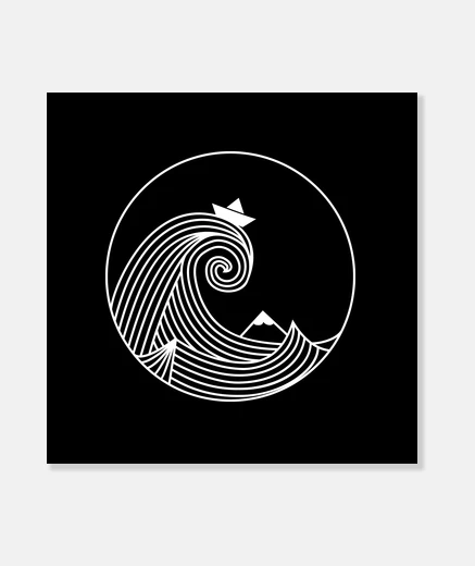 Lienzo barco de origami en kanagawa