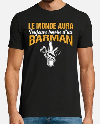 Tee shirt barman idee cadeau profession h. tostadora