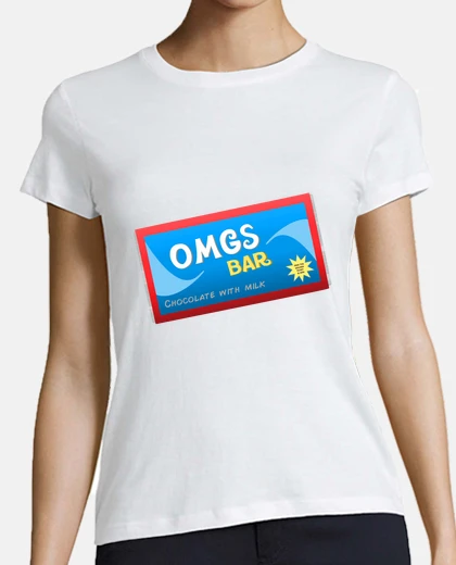 Tee-shirt barre de chocolat au lait, omgs, t-shirt femme, style baseball