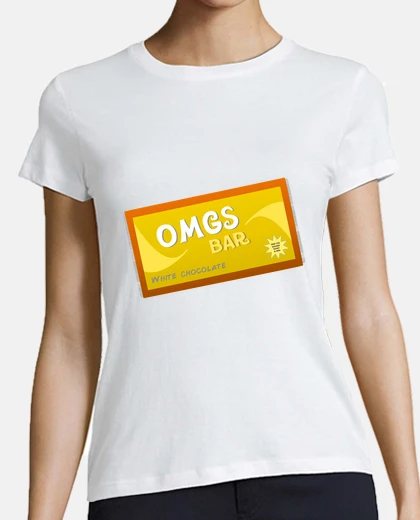 Tee-shirt barre de chocolat blanc, omgs, t-shirt femme, style baseball