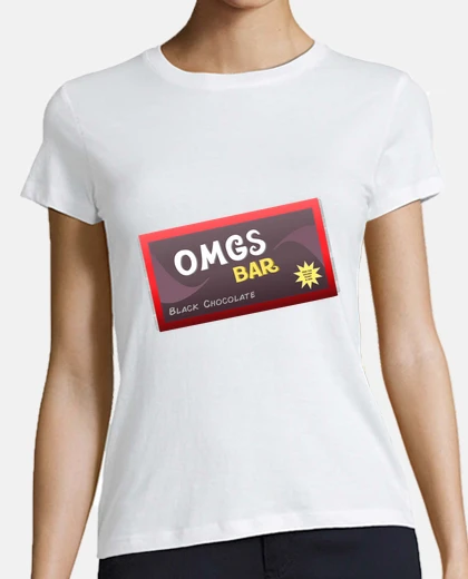 Tee-shirt barre de chocolat noir, omgs, t-shirt femme, style baseball