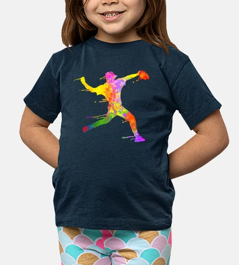 Kids Basbeball Player Coloful Paint Splatters Coach