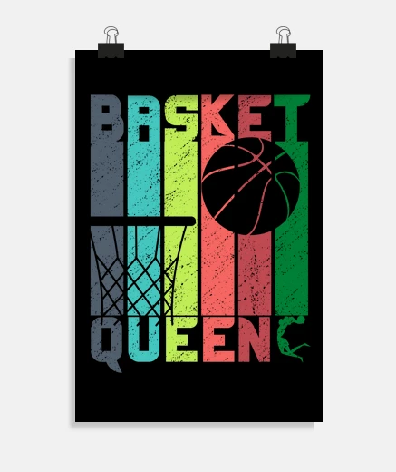 Poster basket-ball reine du panier