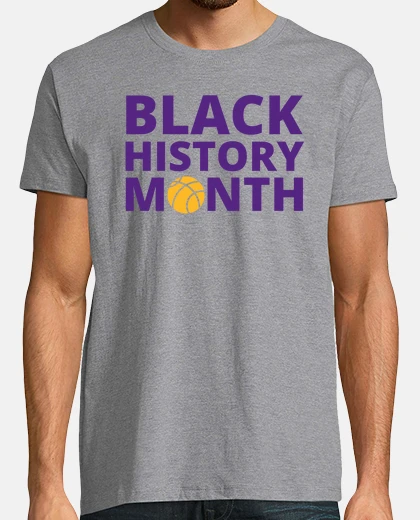 T-shirt basket nero storia mese viola oro color
