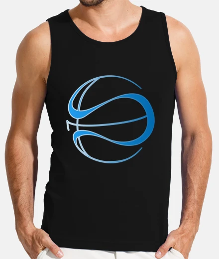Camiseta Basket royo tattoo tribal (Azul) Sin mangas