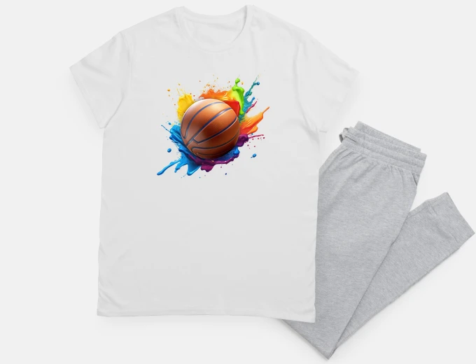 Pajama Basketball Ball Paint Splashes 1