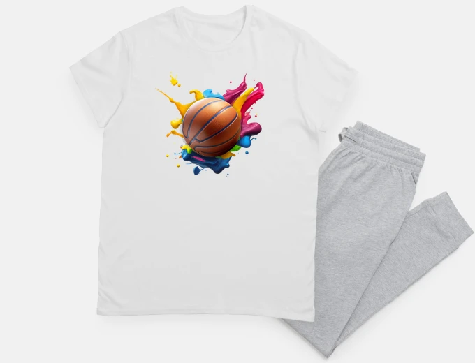 Pajama Basketball Ball Paint Splashes 2