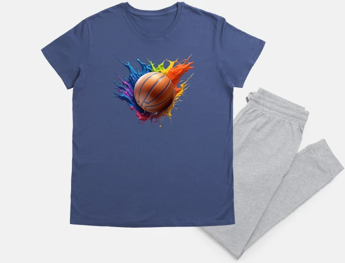 Pajama Basketball Ball Paint Splashes 3