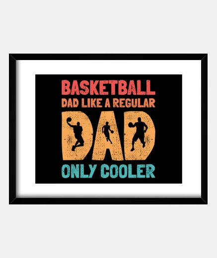 Framed basketball dad cooler basketball