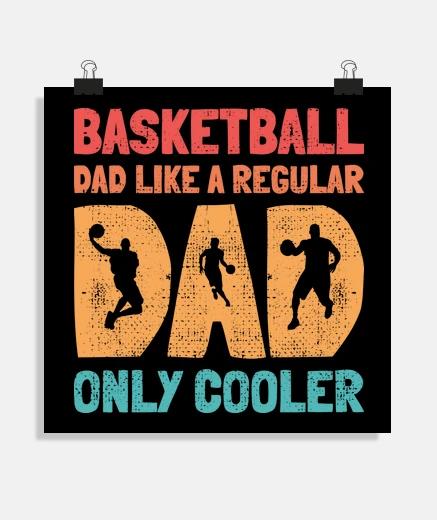 Poster basketball dad cooler basketball