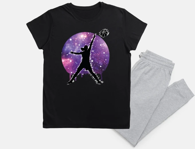 Pajama basketball girl