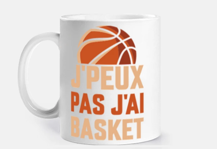 Mug basketball j peux pas j ai basket joueur coach tasse à personnaliser café thé infusion 