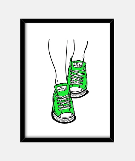 Cadre baskets vert lime