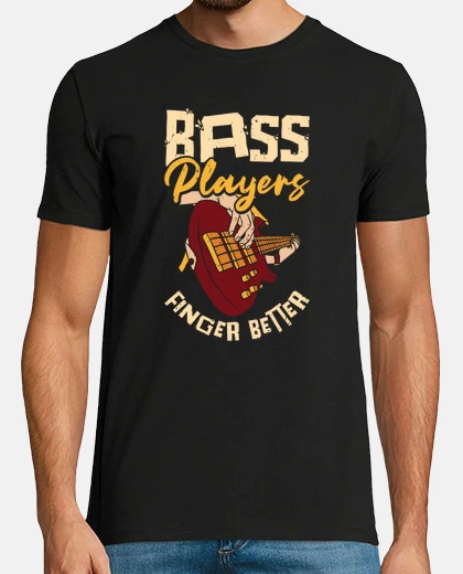 Tee-shirt Bass Player Finger Bass Guitar Musician