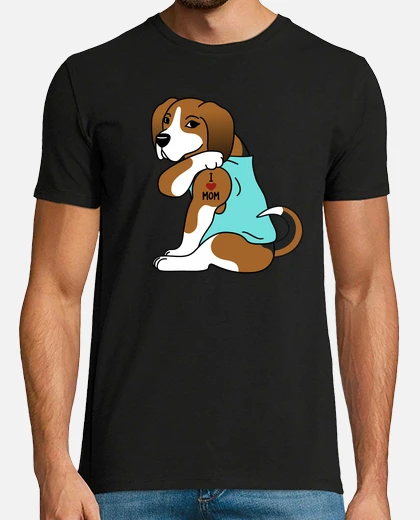 basset hound dog i love mom