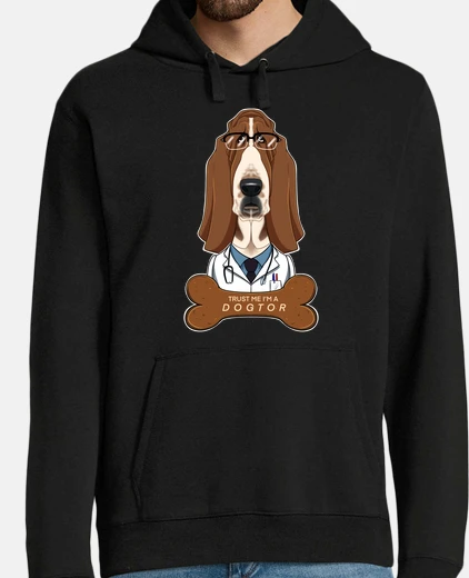Sudadera basset hound veterinario créeme soy un