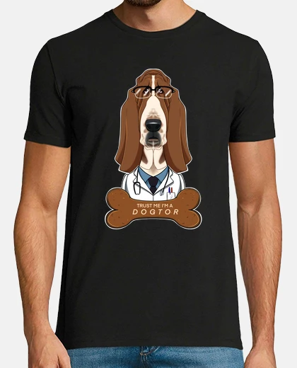 T-shirt basset hound veterinario fidati di me i