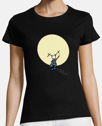 T-shirt bassoonist on the moon