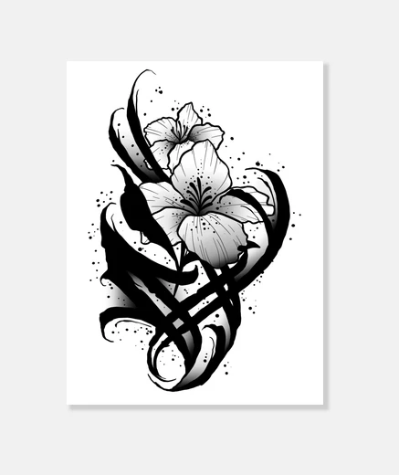 Lienzo basura floral