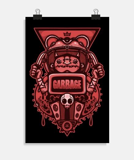 Póster basura roja