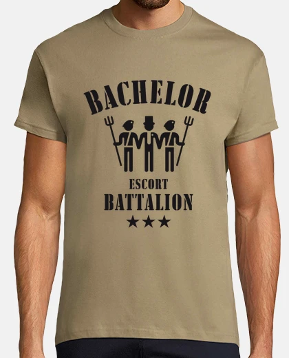 Tee-shirt bataillon d39escorte célibataire - noir