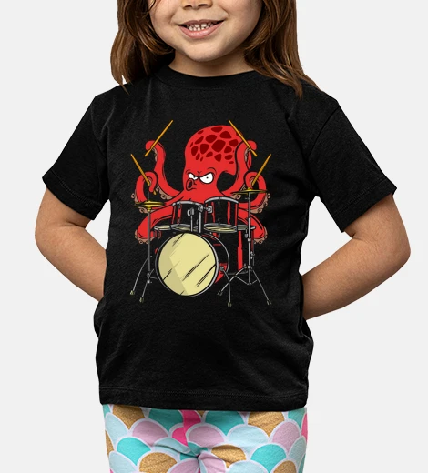 Ropa baterista pulpo baquetas batería
