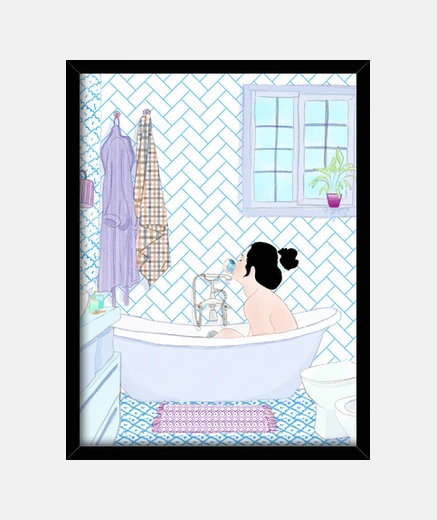 Framed bathroom