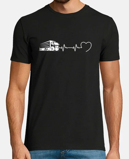 Tee-shirt battement coeur camion humour routier