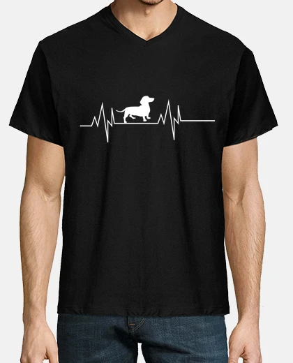 Tee-shirt battement de coeur de teckel