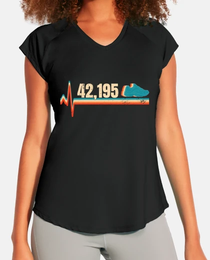 Tee-shirt battement de coeur rétro de coureur de 