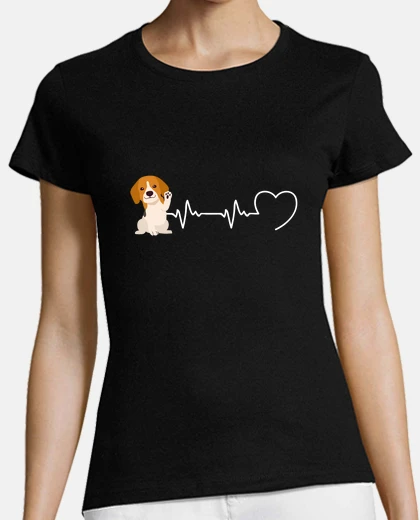 T-shirt battere l39umorismo della donna beagle