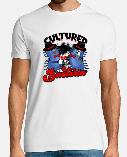 T-shirt batteri in coltura batteri