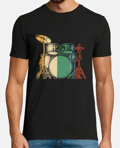 T-shirt batteria rock vintage batterista band rock musica heavy metal