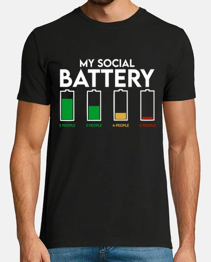 T-shirt batteria sociale ma umorismo ridere div