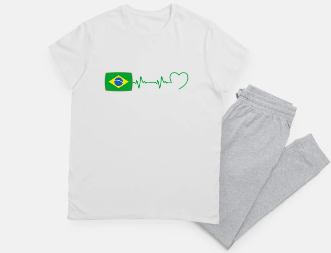 Pigiama battito cardiaco brasile uomo umorismo