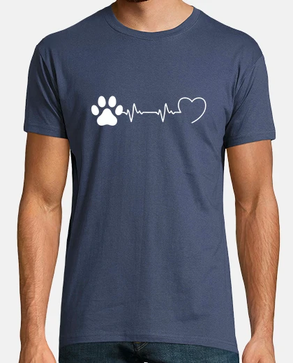 T-shirt battito cardiaco cane umorismo cani