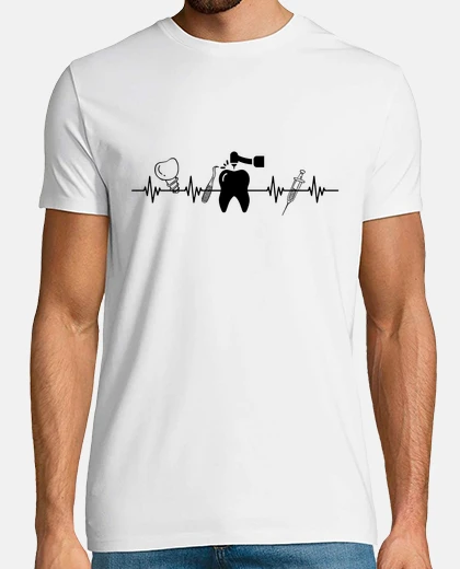 T-shirt battito cardiaco del dentista cardiaco