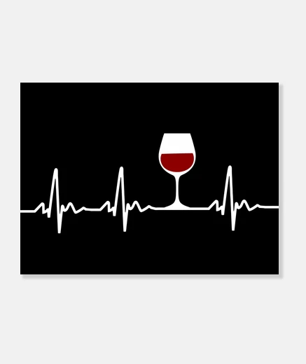 Stampa battito cardiaco del vino