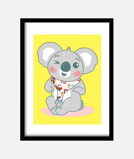 Cadre bavoir photo koala alokoala