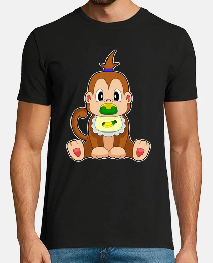 Tee-shirt bavoir sucette singe banane